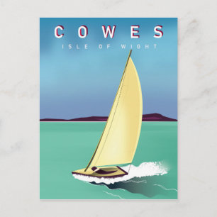 Carte Postale affiche de voyage de cowes île de wight impression