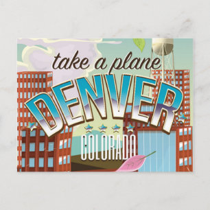 Carte Postale Affiche de voyage de Denver Colorado