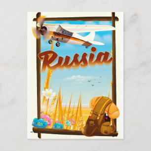 Carte Postale Affiche de voyage de dessin animé de paysage de fe