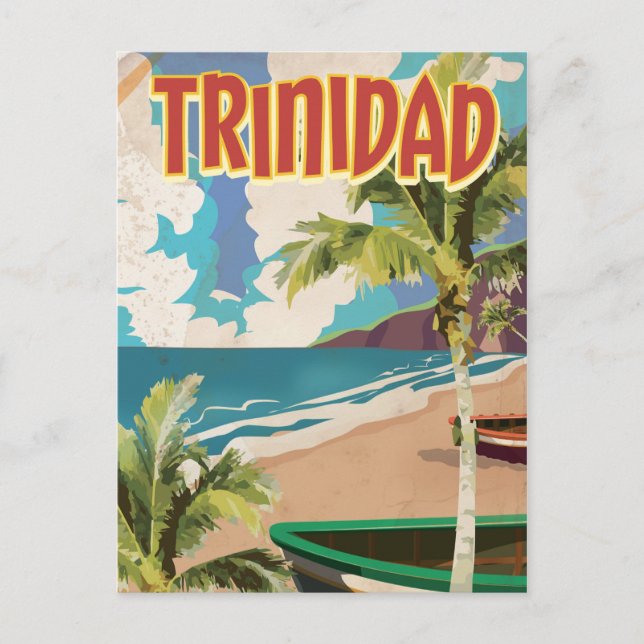 Carte Postale Affiche de voyage de dessin animé de Trinité (Devant)
