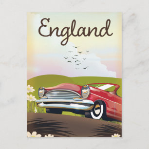 Carte Postale Affiche de voyage de Détroit Michigan Motor City.