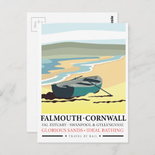 Carte Postale Affiche de voyage de Falmouth Cornwall