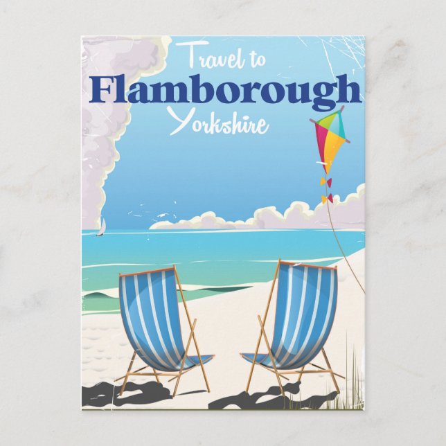 Carte Postale Affiche de voyage de Flamborough Yorkshire (Devant)