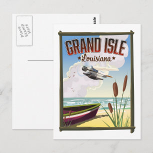 Carte Postale Affiche de voyage de Grand Isle, Louisiane 