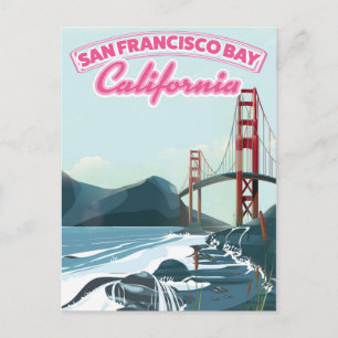 Carte Postale Affiche de voyage de la baie de San Francisco