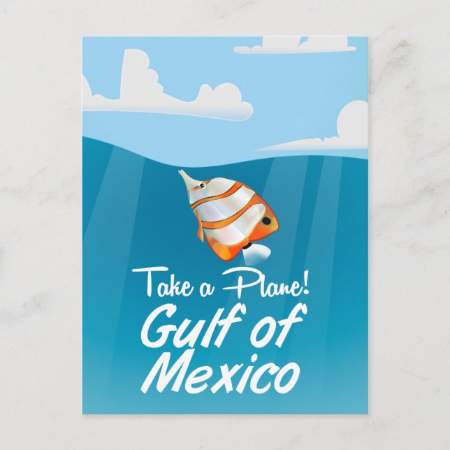 Carte Postale Affiche de voyage de la bande dessinée du golfe du (Devant)