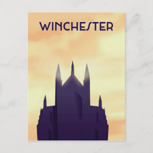Carte Postale affiche de voyage de la cathédrale de Winchester