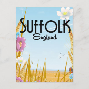 Carte Postale Affiche de voyage de la ferme Suffolk England