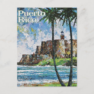 Carte Postale Affiche de voyage de la forteresse de Porto Rico C