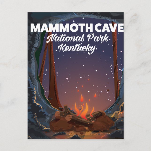 Carte Postale Affiche de voyage de la grotte de Mammoth dans le  (Devant)
