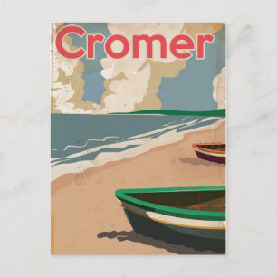 Carte Postale Affiche de voyage de la locomotive vintage de Crom