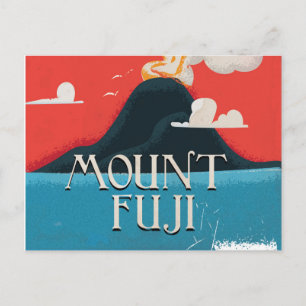 Carte Postale Affiche de voyage de la locomotive vintage du mont