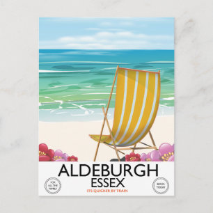 Carte Postale Affiche de voyage de la plage d'Aldeburgh Essex