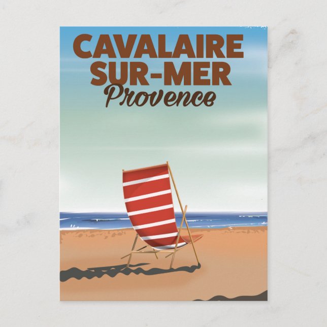 Carte Postale Affiche de voyage de la plage de Cavalaire-sur-Mer (Devant)