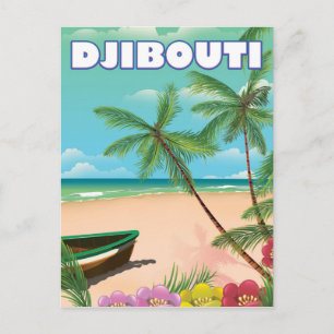 Carte Postale Affiche de voyage de la plage de Djibouti