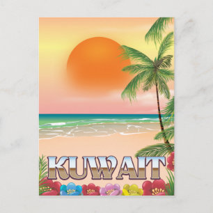 Carte Postale affiche de voyage de la plage de koweït