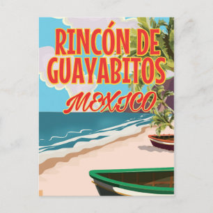 Carte Postale Affiche de voyage de la plage de Rincón de Guayabi