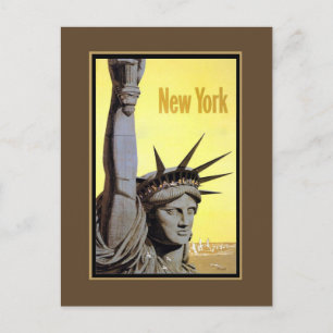 Carte Postale affiche de voyage de la statue de la liberté à New