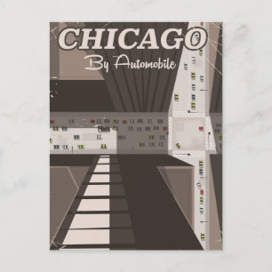 Carte Postale Affiche de voyage de la ville de Chicago