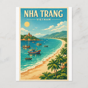 Carte Postale Affiche de voyage de la ville de Nha Trang, Vietna