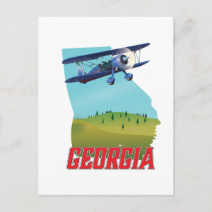 Carte Postale Affiche de voyage de l'État de Géorgie aux États-U
