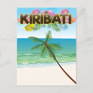 Carte Postale Affiche de voyage de l'île de Kiribati