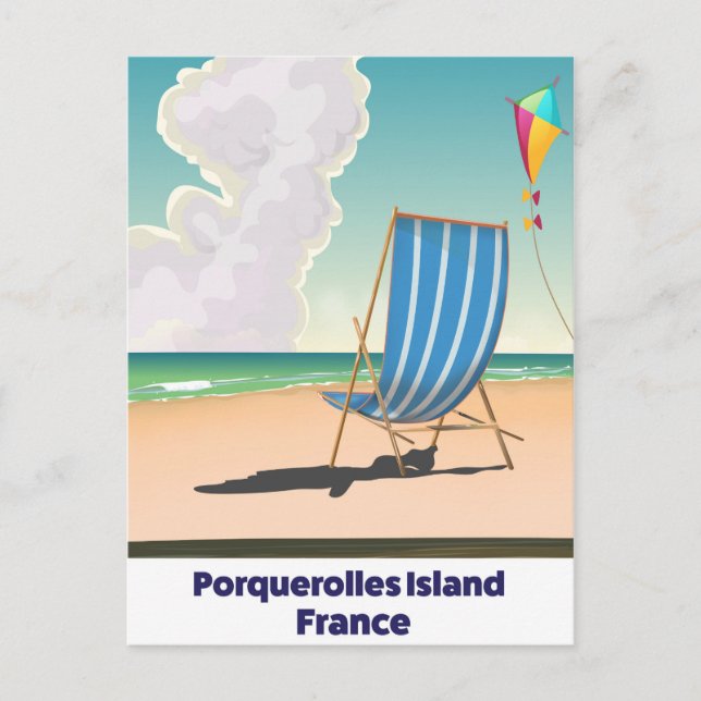 Carte Postale Affiche de voyage de l'île de Porquerolles (Devant)