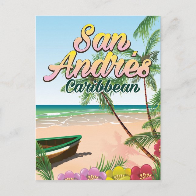 Carte Postale affiche de voyage de l'île de San Andrés (Devant)