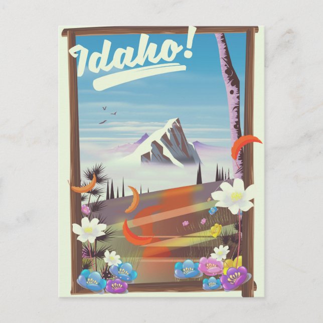 Carte Postale Affiche de voyage de paysage Idaho! (Devant)