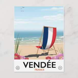 Carte Postale Affiche de voyage de plage au bord de la mer Franc