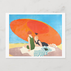 Carte Postale Affiche de voyage de plage vintage 1930