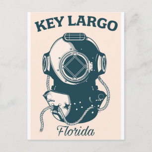 Carte Postale Affiche de voyage de plongée nautique à Key Largo