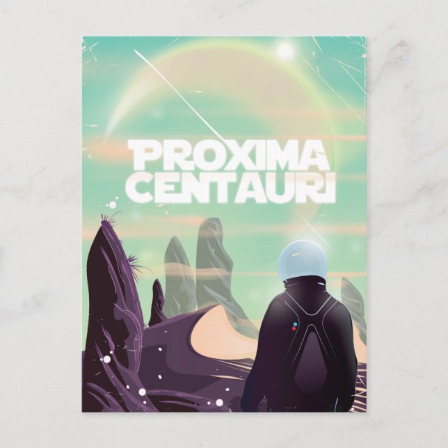 Carte Postale Affiche de voyage de science-fiction Proxima Centa (Devant)