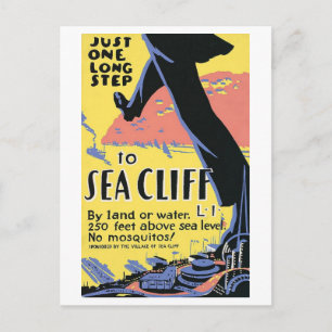 Carte Postale Affiche de voyage de Sea Cliff, Long Island, éditi