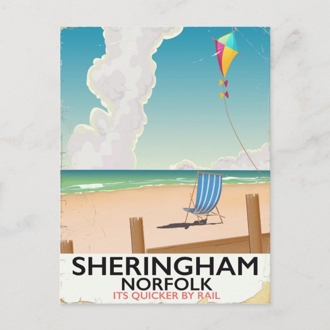 Carte Postale Affiche de voyage de Sheringham Norfolk Beach (Devant)