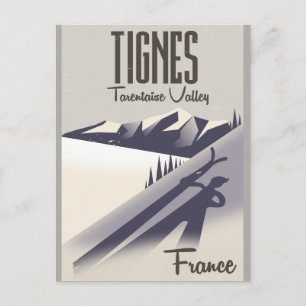 Carte Postale Affiche de voyage de ski à Tignes, France