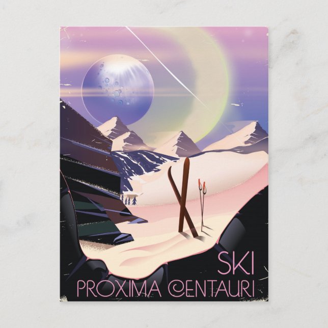Carte Postale Affiche de voyage de ski de Proxima Centauri (Devant)