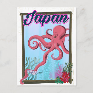 Carte Postale Affiche de voyage de style vintage Japon