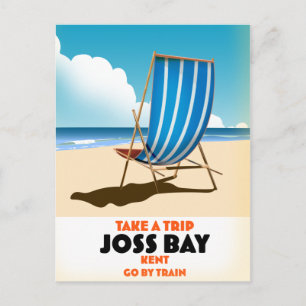 Carte Postale Affiche de voyage de style vintage Joss Bay Kent.