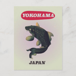 Carte Postale Affiche de voyage de style vintage Yokohama Japon