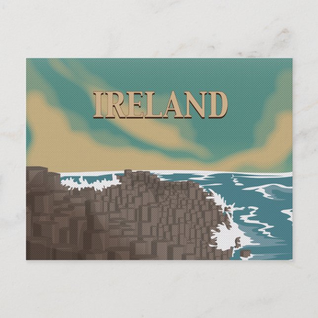 Carte Postale Affiche de voyage des géants irlandais Causeway (Devant)