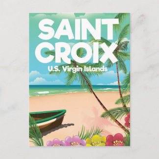 Carte Postale Affiche de voyage des îles Vierges américaines de