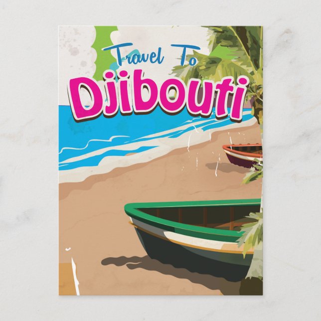 Carte Postale Affiche de voyage djiboutienne vintage (Devant)
