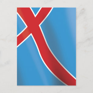 Carte Postale Affiche de voyage du drapeau de Norvège