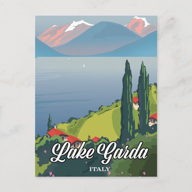 Carte Postale Affiche de voyage du lac de Garde Italie (Devant)