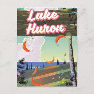 Carte Postale Affiche de voyage du lac Huron