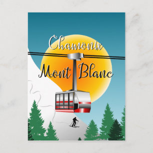 Carte Postale Affiche de voyage du Mont Blanc Chamonix