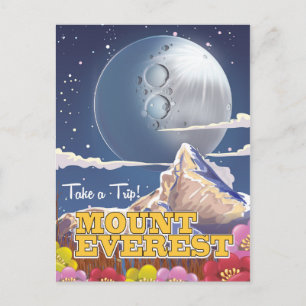 Carte Postale Affiche de voyage du Mont Everest