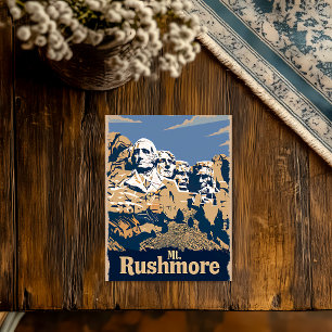 Carte Postale Affiche de voyage du Mont Rushmore