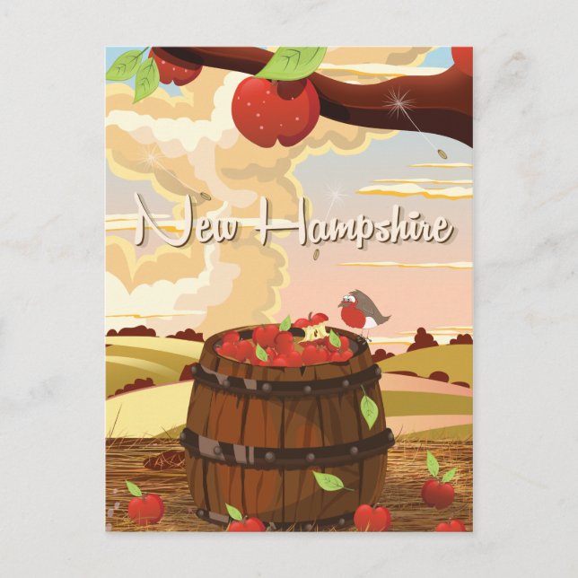 Carte Postale Affiche de voyage du New Hampshire (Devant)